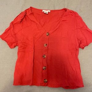 Cute pink short button up!